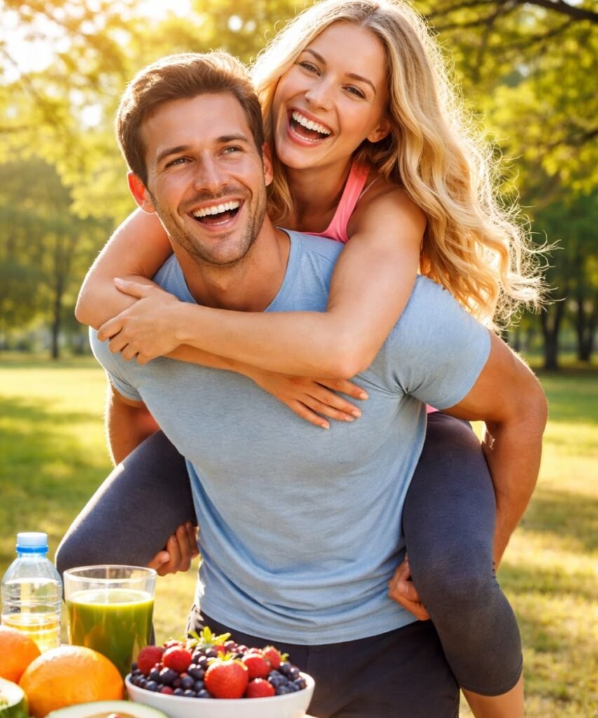 Happy and healthful family